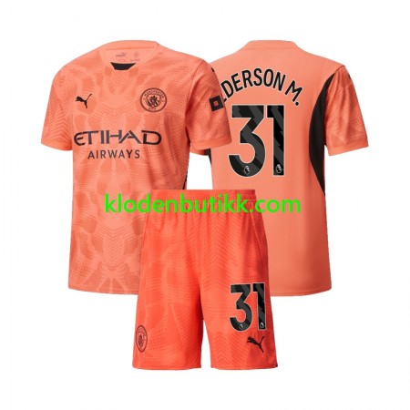 Manchester City Ederson M 31 Keeper Barn Borte Fotballdrakt 2024/25 Kortermet